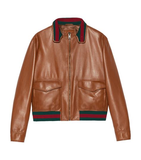 gucci leather jacket uk|Gucci leather jacket men's.